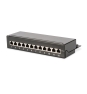 Digitus Panel de conexión CAT 6A de sobremesa, clase EA, apantallado, negro