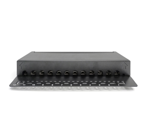 Digitus Panel de conexión CAT 6A de sobremesa, clase EA, apantallado, negro