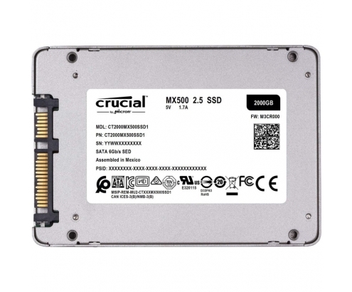 DISCO 2.5 CRUCIAL MX500 SSD 2TB SATA3 CT2000MX500SSD1