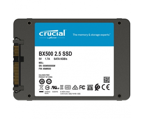 DISCO SSD CRUCIAL BX500 EXTERNO 240GB 2.5 SATA3 NEGRO CT240BX500SSD