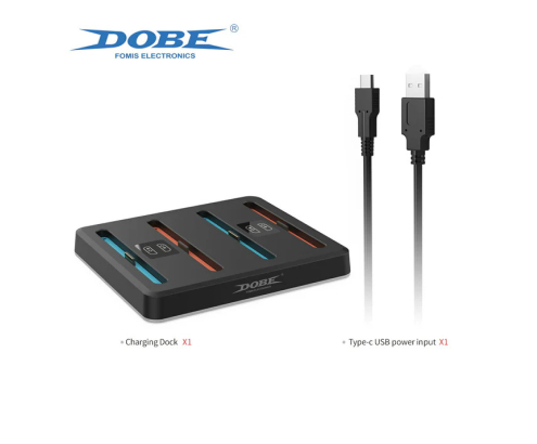 DOBE BASE CARGA MULTIPLE HORIZONTAL LED JOYCON NINTENDO SWITCH 2 6972520258688
