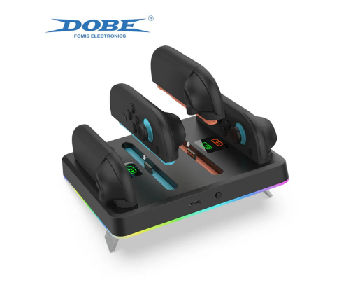 DOBE BASE CARGA MULTIPLE HORIZONTAL LED JOYCON NINTENDO SWITCH 2 6972520258688