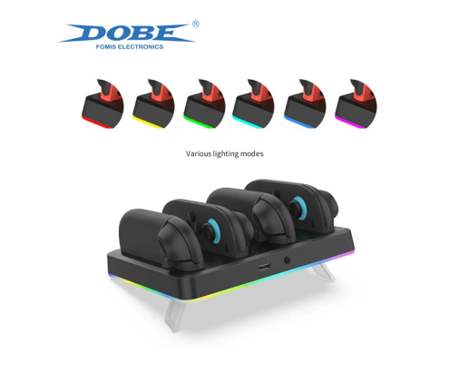DOBE BASE CARGA MULTIPLE HORIZONTAL LED JOYCON NINTENDO SWITCH 2 6972520258688