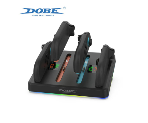 DOBE BASE CARGA MULTIPLE HORIZONTAL LED JOYCON NINTENDO SWITCH 2 6972520258688