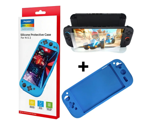 DOBE FUNDA AZUL PROTECTORA SILICONA NINTENDO SWITCH 2  6972520258473