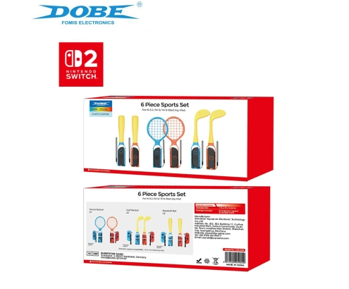 DOBE KIT 6 PIEZAS TENIS GOLF BASEBALL NINTENDO SWITCH N1 N2