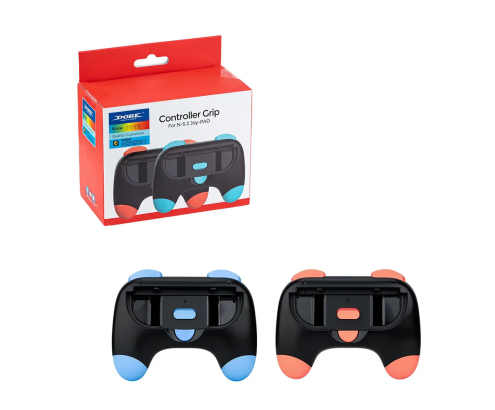 DOBE PACK CONTROLER GRIP CON AGARRE ROJO AZUL NINTENDO SWITCH 2 6972520258633