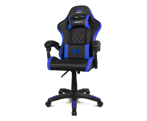DRIFT DR35EBL silla para videojuegos Silla para videojuegos de PC Asiento acolchado Negro, Azul