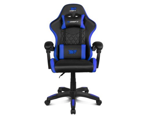DRIFT DR35EBL silla para videojuegos Silla para videojuegos de PC Asiento acolchado Negro, Azul