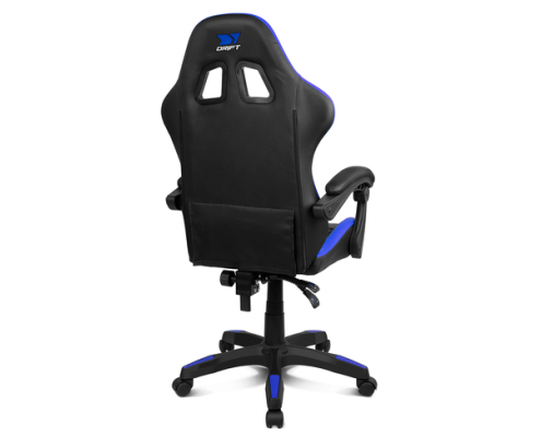 DRIFT DR35EBL silla para videojuegos Silla para videojuegos de PC Asiento acolchado Negro, Azul