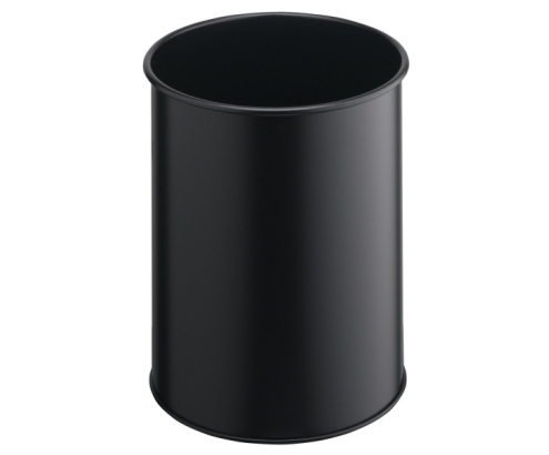 Durable 330101 cubo de basura Alrededor Poliéster, Acero Negro