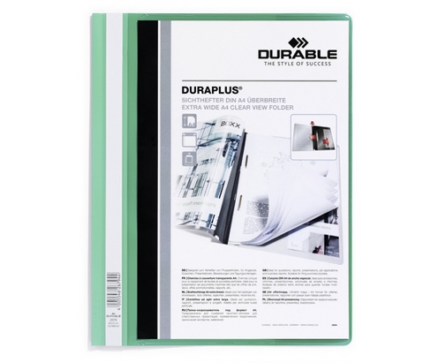 Durable DURAPLUS Verde, Transparente A4