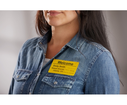 DYMO 2133400 etiqueta autoadhesiva Rectángulo redondeado Desmontable Amarillo 220 pieza(s)