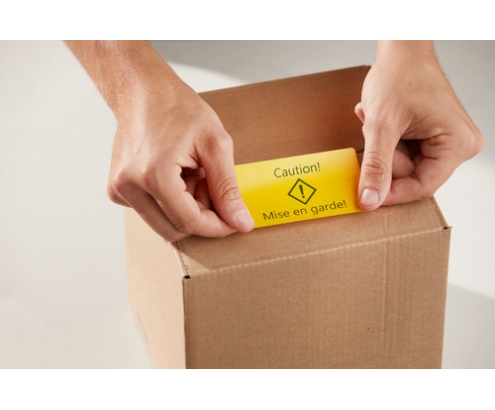 DYMO 2133400 etiqueta autoadhesiva Rectángulo redondeado Desmontable Amarillo 220 pieza(s)