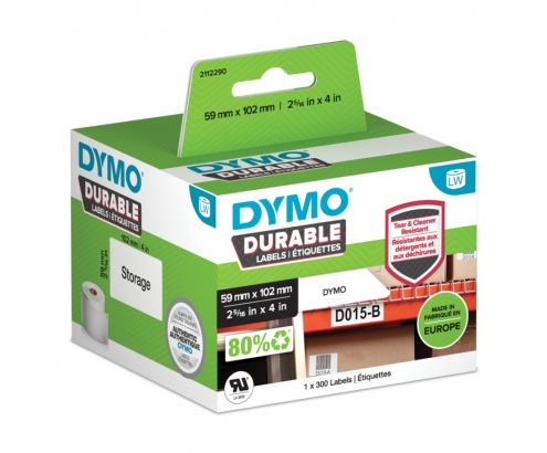DYMO Durable Blanco Etiqueta para impresora autoadhesiva