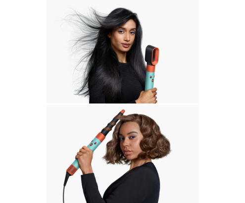 Dyson Airwrap i.d. Herramienta de peinado con múltiples accesorios Caliente Negro, Naranja, Verde azulado 1300 W 2,675 m