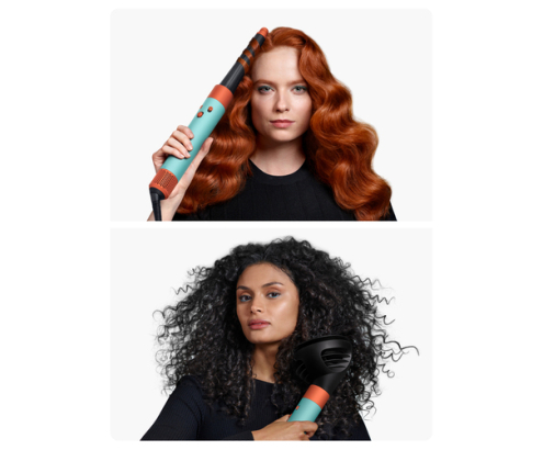 Dyson Airwrap i.d. Herramienta de peinado con múltiples accesorios Caliente Negro, Naranja, Verde azulado 1300 W 2,675 m