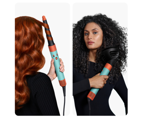 Dyson Airwrap i.d. Herramienta de peinado con múltiples accesorios Caliente Negro, Naranja, Verde azulado 1300 W 2,675 m