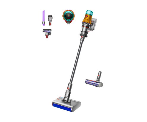 Dyson V12 Submarine Aspiradora escoba 3 en 1 Batería Seca y húmeda HEPA Sin bolsa 0,35 L Níquel, Amarillo