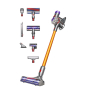 Dyson V8 Absolute Aspiradora escoba 2 en 1 Batería Secar Sin bolsa Plata, Amarillo