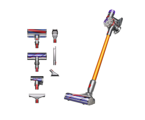 Dyson V8 Absolute Aspiradora escoba 2 en 1 Batería Secar Sin bolsa Plata, Amarillo