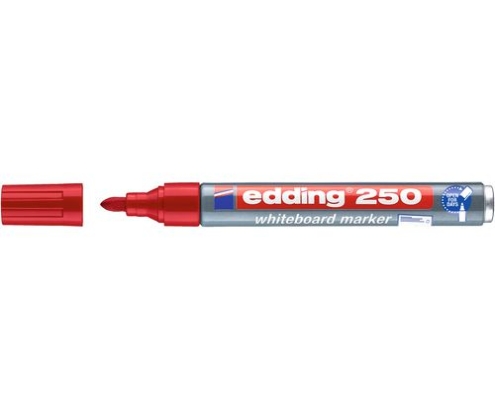Edding 250 marcador 1 pieza(s) Punta redonda Rojo