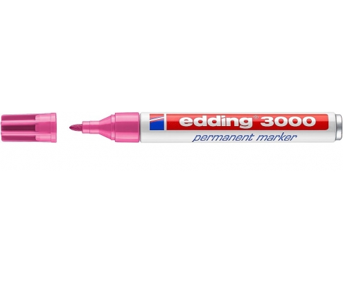 Edding 3000 marcador permanente Punta redonda Rosa 10 pieza(s)