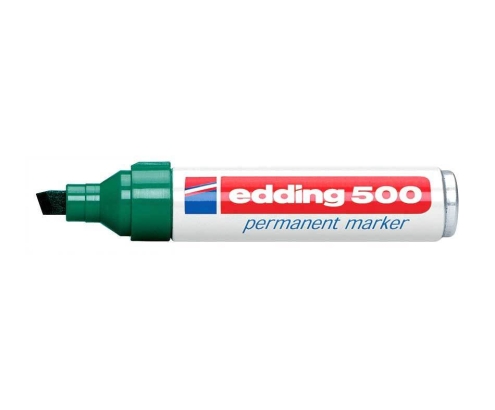 Edding 500 marcador permanente Punta de cincel Verde 10 pieza(s)