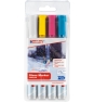 Edding 95 Glass marcador 4 pieza(s) Punta redonda Azul, Rosa, Blanco, Amarillo