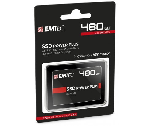 Emtec X150 disco ssd 2.5 power plus 480gb serial ata III negro 