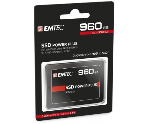 Emtec X150 disco ssd 2.5 power plus 960gb serial ata III negro