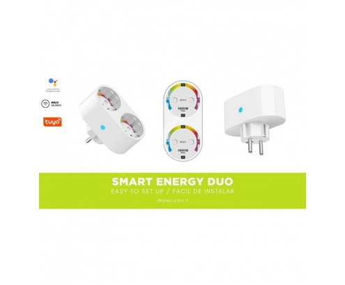 Enchufe Inteligente Ksix Energy Duo BXWSP211 Blanco