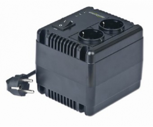 EnerGenie EG-AVR-0501 adaptador e inversor de corriente Interior 300 W Negro