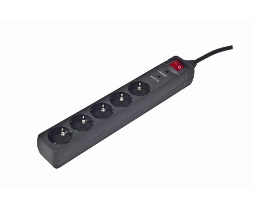EnerGenie SPG5-C-15 limitador de tensión Negro 5 salidas AC 250 V 4,5 m