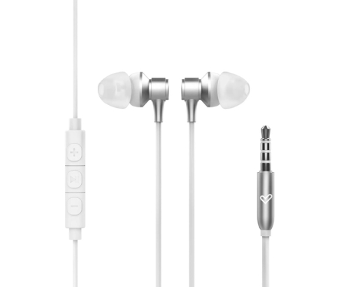 Energy Sistem Metallized Auriculares Alámbrico Dentro de oído Llamadas/Música Plata, Blanco