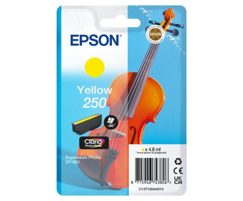 Epson 250 Violin Claria Photo HD cartucho de tinta 1 pieza(s) Original Amarillo
