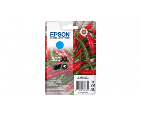 Epson 503XL cartucho de tinta 1 pieza(s) Original Alto rendimiento (XL) Cian