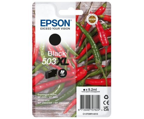 Epson 503XL cartucho de tinta 1 pieza(s) Original Alto rendimiento (XL) Negro