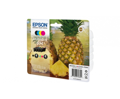 Epson 604 cartucho de tinta 4 pieza(s) Compatible Rendimiento estándar Negro, Cian, Magenta, Amarillo