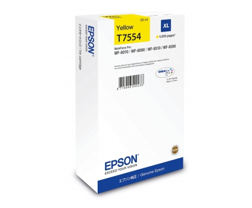 Epson C13T75544N cartucho de tinta 1 pieza(s) Original Alto rendimiento (XL) Amarillo