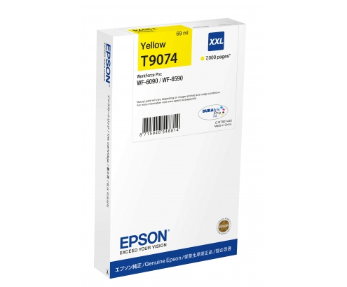 Epson C13T90744N cartucho de tinta 1 pieza(s) Original Extra (Súper) alto rendimiento Amarillo