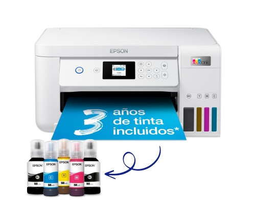 Epson EcoTank Impresora multifunción ET-2856 A4 con depósito de tinta, conexión Wi-Fi