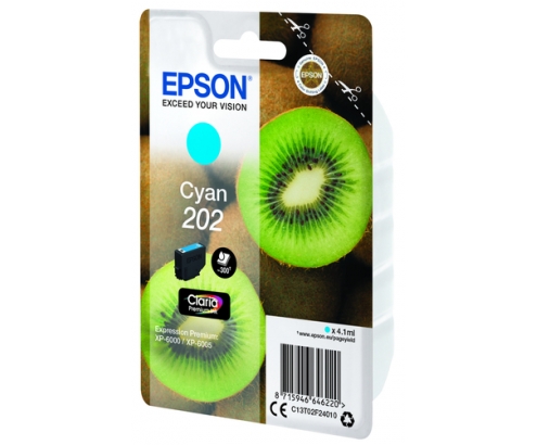 Epson Kiwi Singlepack Cyan 202 Claria Premium Ink