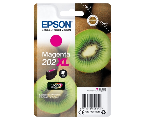 Epson Kiwi Singlepack Magenta 202XL Claria Premium Ink