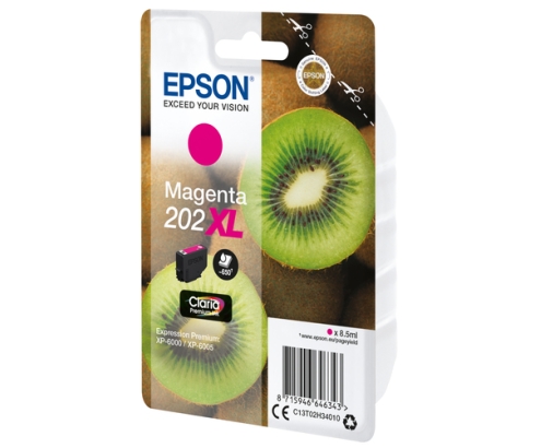 Epson Kiwi Singlepack Magenta 202XL Claria Premium Ink