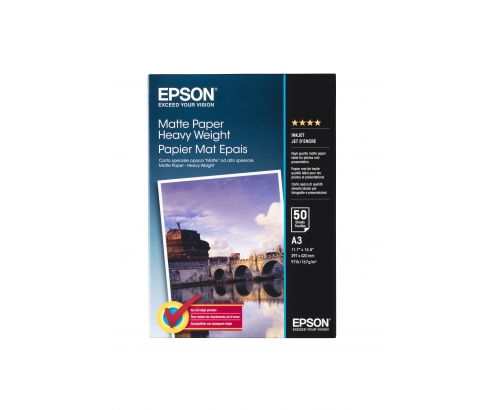 Epson Matte Paper Heavy Weight, DIN A3, 167 g/m², 50 hojas