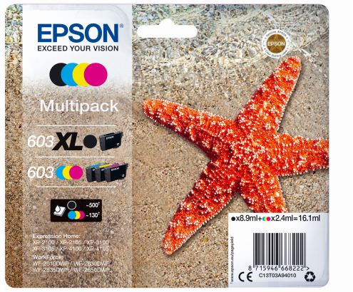 Epson Multipack 4-colours 603 XL Black/Std. CMY