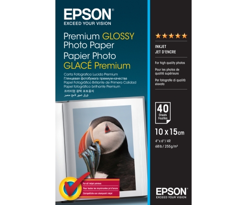 Epson Premium Glossy Photo Paper - 10x15cm - 40 Hojas