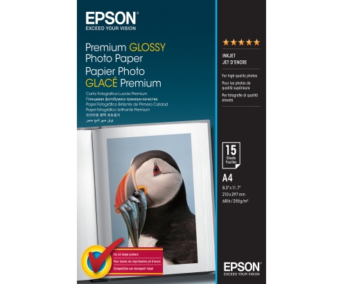 Epson Premium Glossy Photo Paper - A4 - 15 Hojas