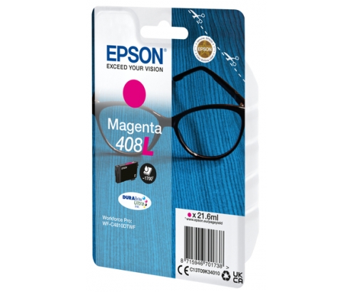 Epson Singlepack Magenta 408L DURABrite Ultra Ink